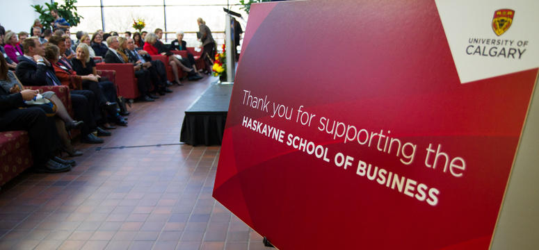 Thanks to more than 1,700 donors who generously gave in the Where Leaders Learn to Lead campaign for the Haskayne School of Business, more than $53 million was raised.